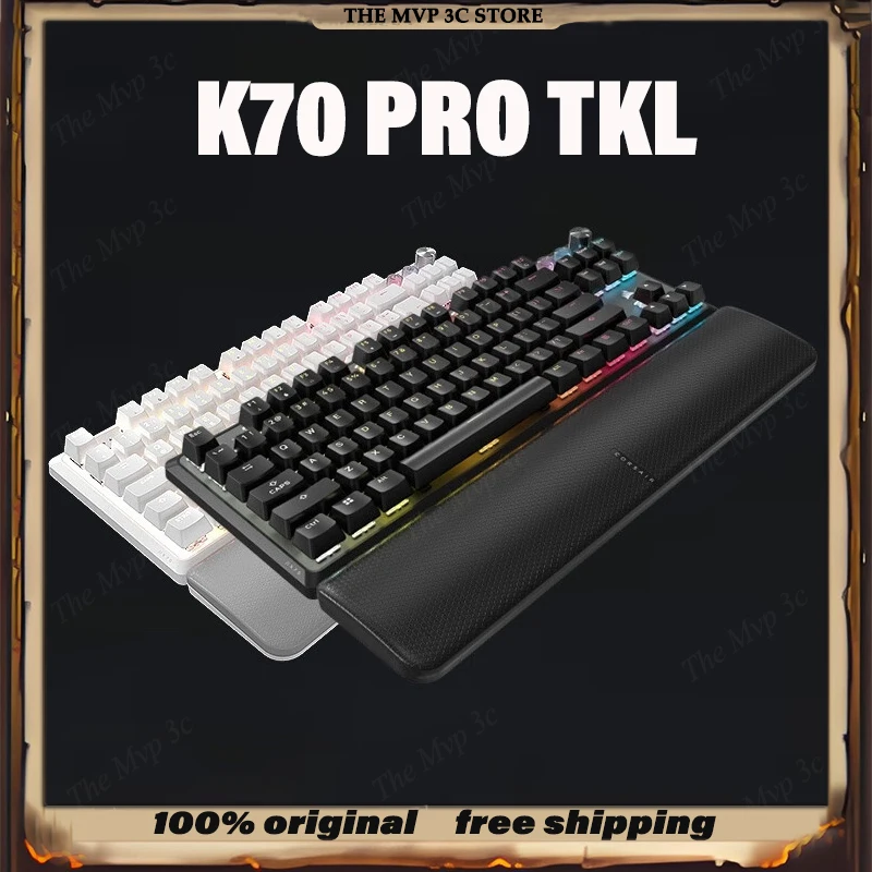 

USCORSAIR K70 PRO TKL RT Игровая клавиатура с магнитным переключателем 8K SOCD FlashTap 87 клавиш Индивидуальная горячая замена RGB Light Ноутбук ПК