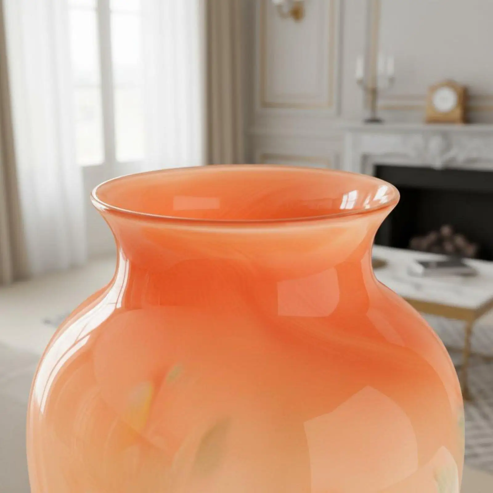 Gradient Glass Vase French Design Polka Dot Flower Vase Retro Design for Desktop