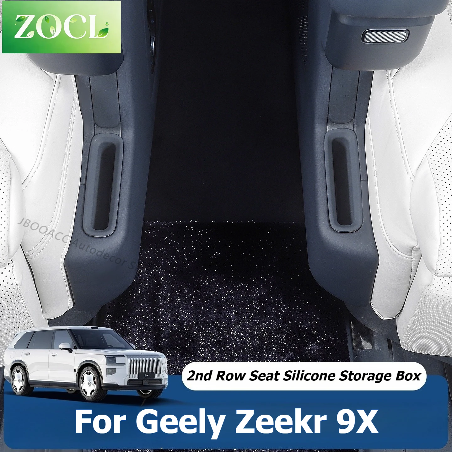 Car ‌For Geely ZEEKR 9X ‌2025 2026 ‌Car Second Row Seat Door Armrest Storage Box Door Side Handle Silicone Storage Container Cas