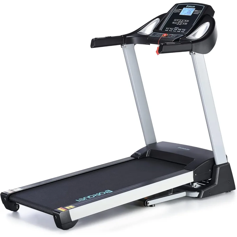 

15% Auto Incline Treadmill with Bluetooth Speaker, 20" Wide 3.5HP Folding Electric Treadmill with LCD Display, 350 LBS Capacity