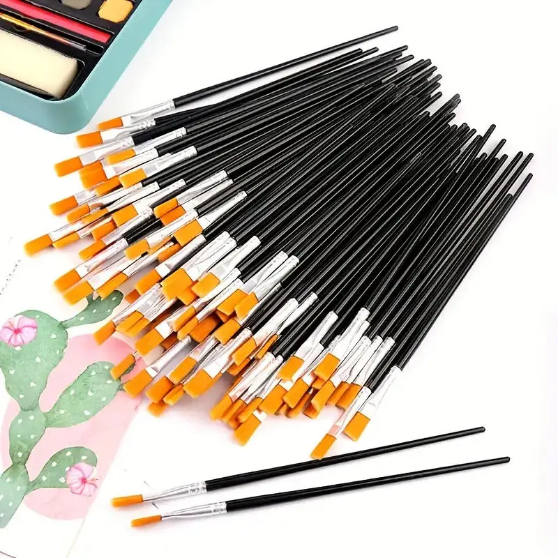

Set of 30 Artist Paint Brushes for Oil Watercolor Canvas Rock Art Nail Art Food Grade for Artists and Hobby Craft Use Durable
