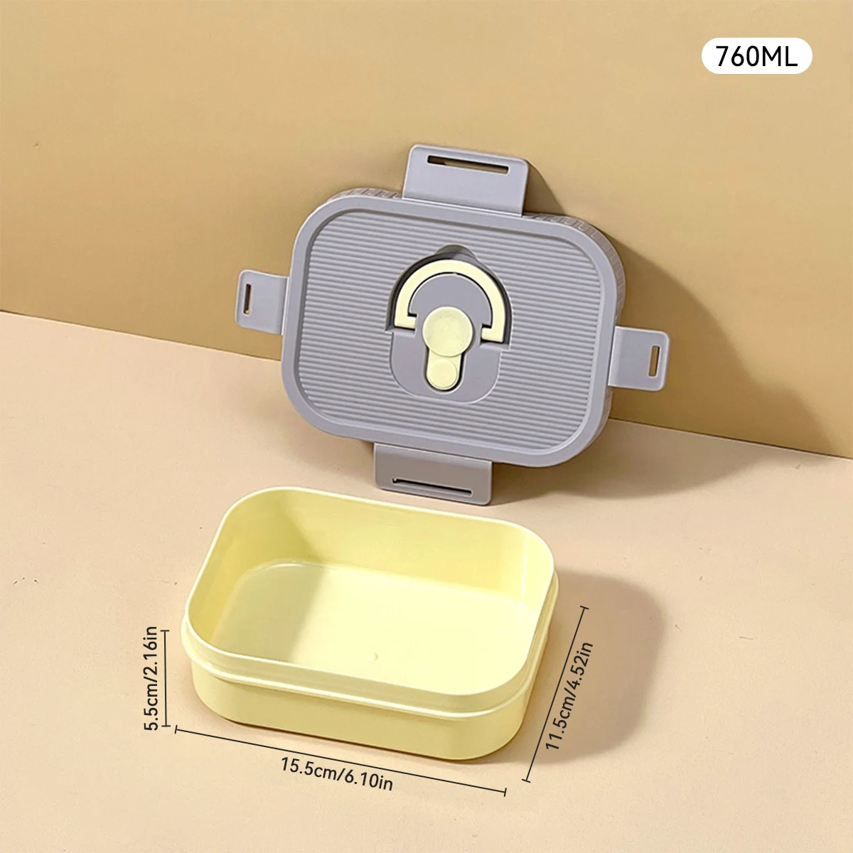 WORTHBUY Draagbare Plastic Lunchbox Met Compartiment Magnetron Veilige Fruitsalade Lunchcontainer Kid Student Lekvrije Bento Box