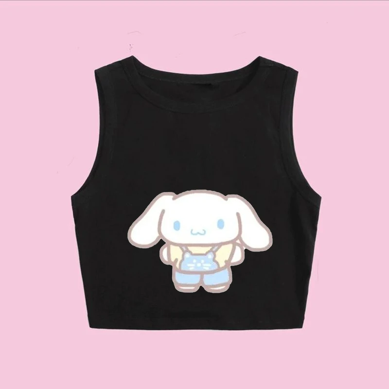 Fashion Y2k summer dopamineTshirt Women Top Tees Female Clothes Yugui dog vest printing short sleeveless vest top