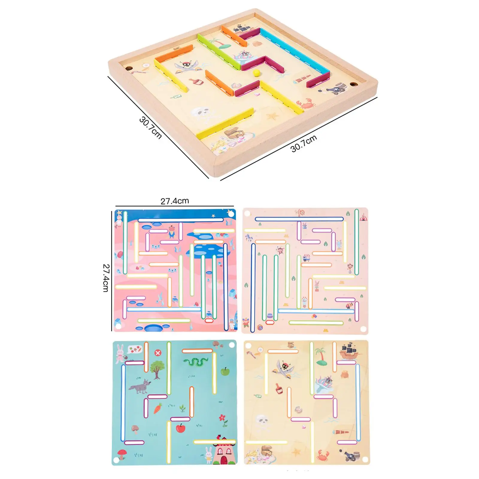 

Maze Game Color Learning Fine Motor Skill Logic Game Table Activity Montessori Toys for Girls Boys Children Birthday Gift