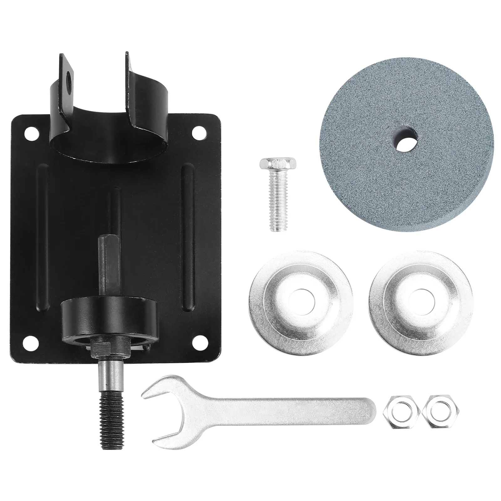 전동 그라인딩 머신 베이스 1세트 (그라인딩 휠 포함) 13A 지원, 13mm 드릴 비트용, 컴팩트하고 내구성 있는 드릴 고정 랙