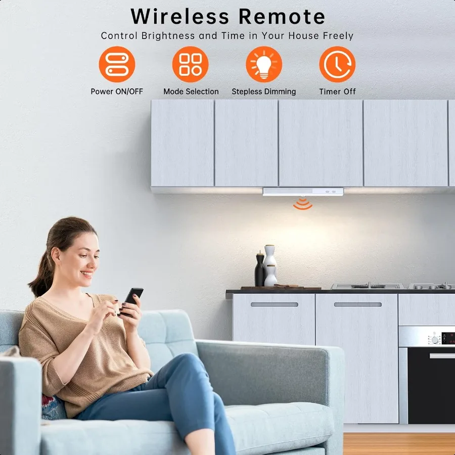 ضوء خزانة LED بمستشعر حركة أسلاك تحت إضاءة الخزانة وإضاءة الليل