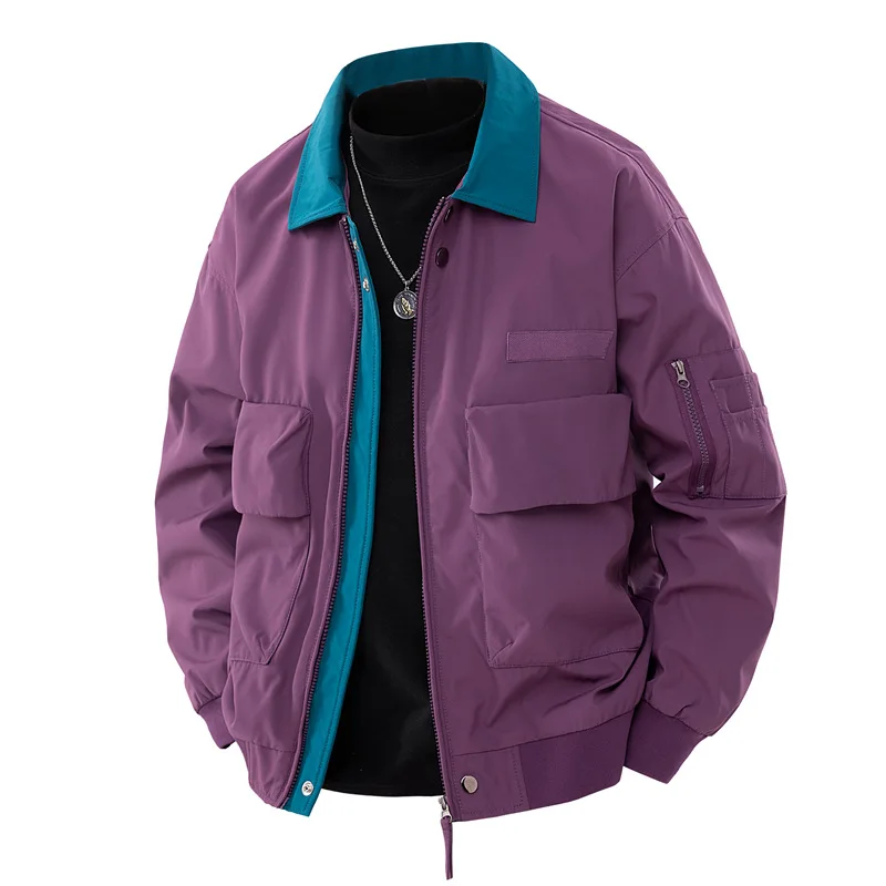 

Retro American Pilot Jacket Men's Spring 2025 Casual Windproof Fashionable Lapel Collar Leisurely Coat