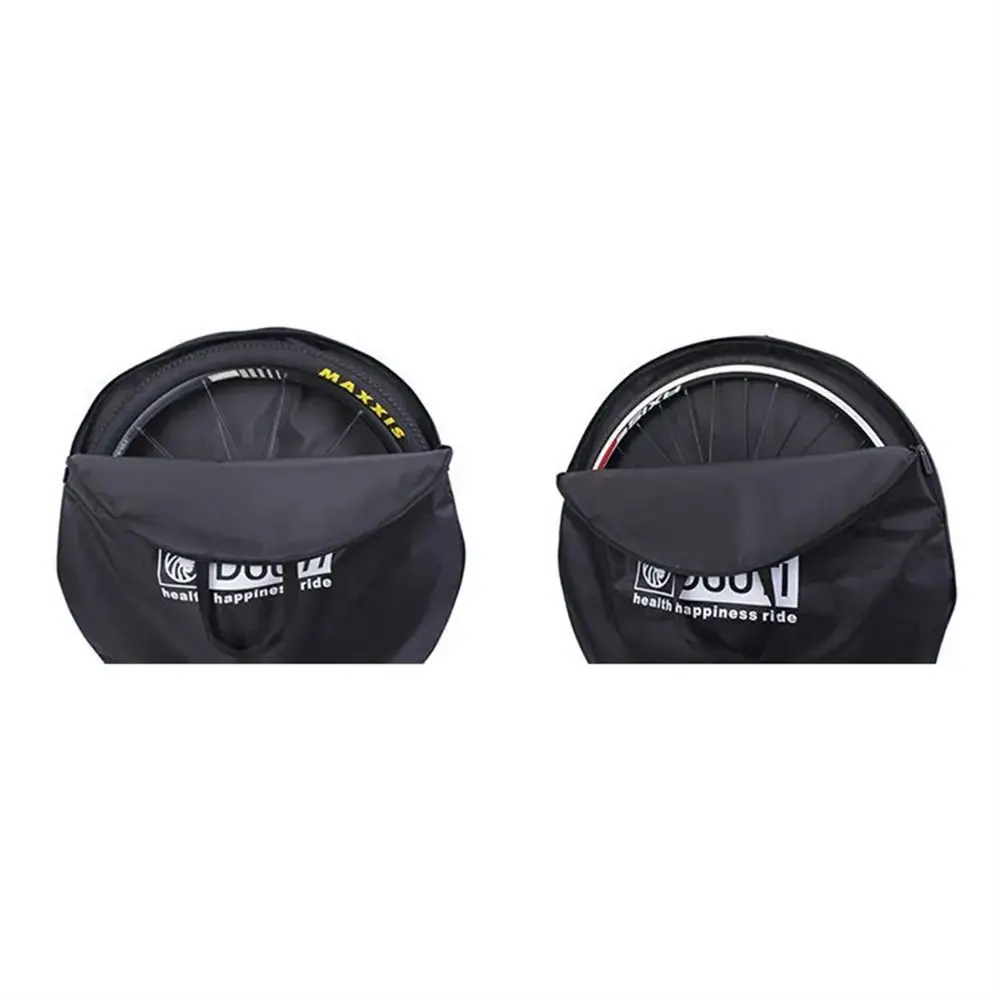

26/27.5/29 Inch Bike Wheel Bag Carrying Package Waterproof Wheel Carrier Case Front Rear Wheels Black Bicycle Transport Bag