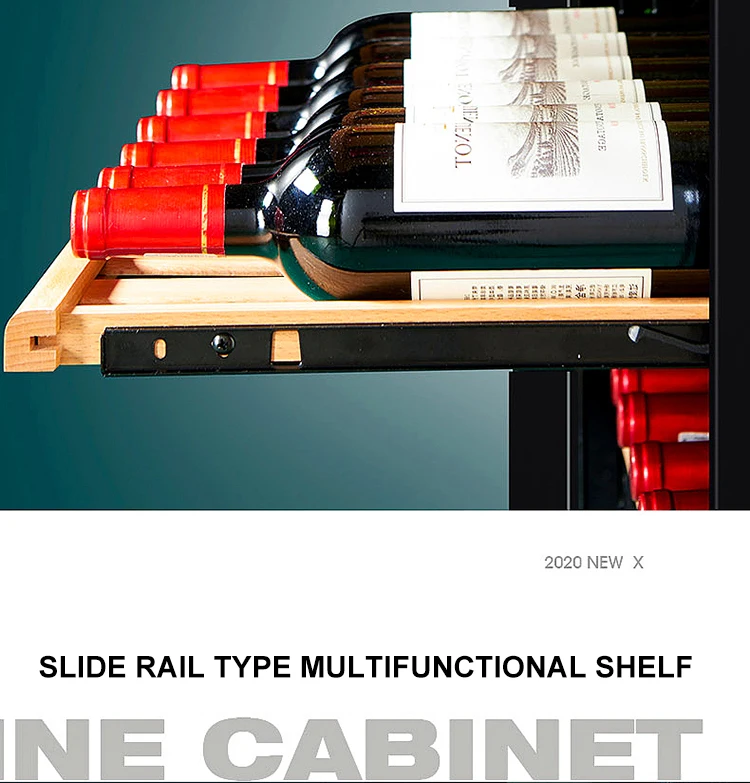 High Quality 200-Bottle Dual Zone Wine Cooler Single-Temperature Air Cooling High Efficiency Compressor Wine Refrigerator Cellar