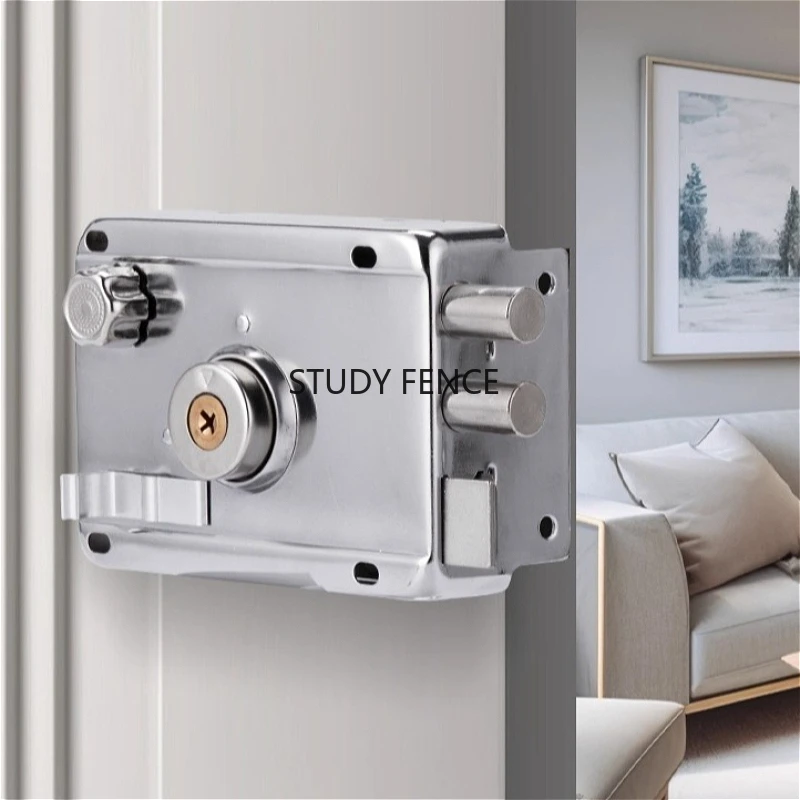 

1 комплект наружных дверных замков в старом стиле, противоугонный дверной замок, внутренний железный дверной замок с ключом, аксессуары для бытовой техники