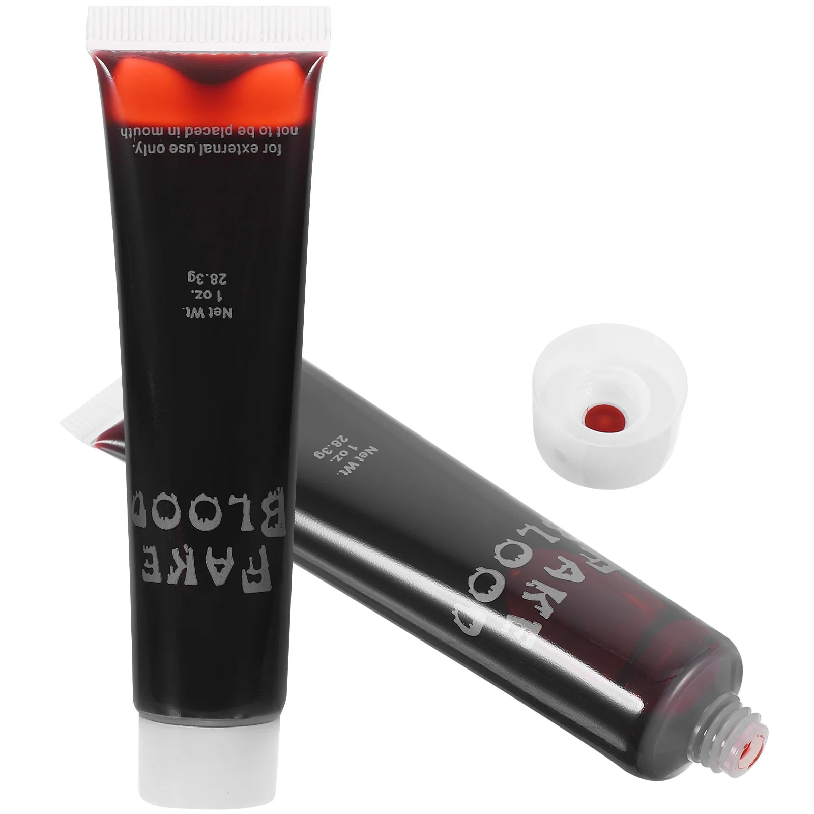 

2 Bottles Fake Blood Plasma Ultra Realistic Vibrant Red Effect for Halloween Cosplay Zombie Makeup Bruises Scars