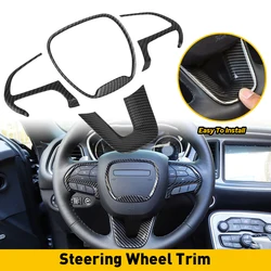 Steering Wheel Trim Decoration Cover For Dodge Challenger Charger Durango 2015 2016 2017 2018 2019 2020 2021 2022 Accessories