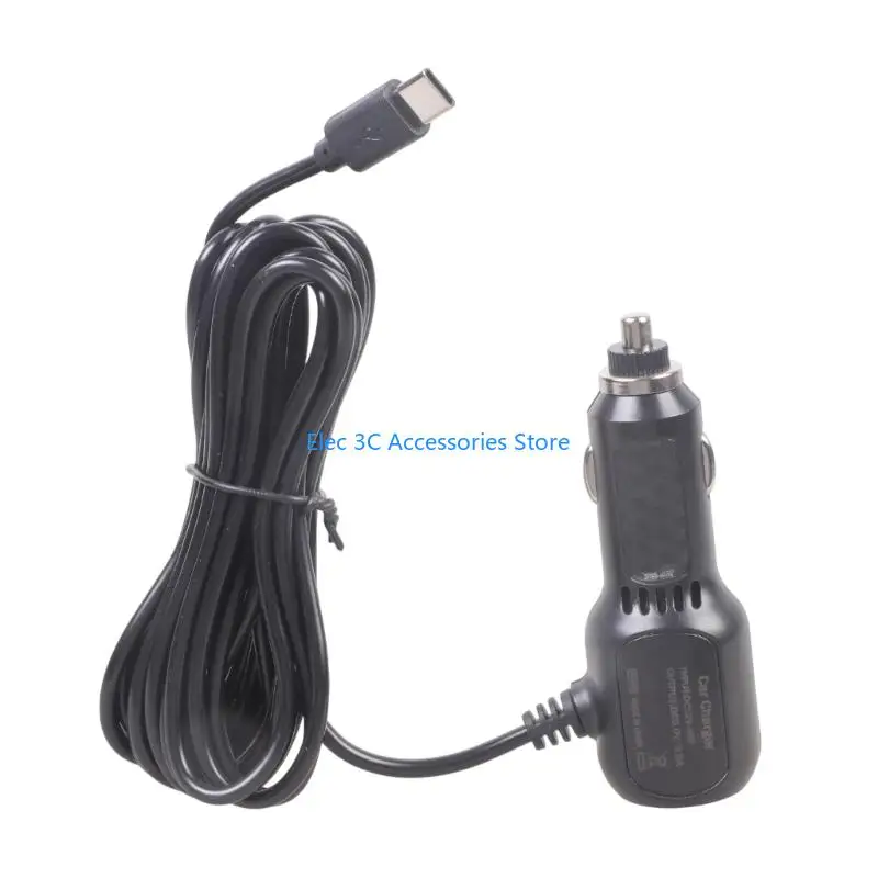 Y51A Double USB Car Chargers Current Allocation 11.2Ft Type C Cable for Phone