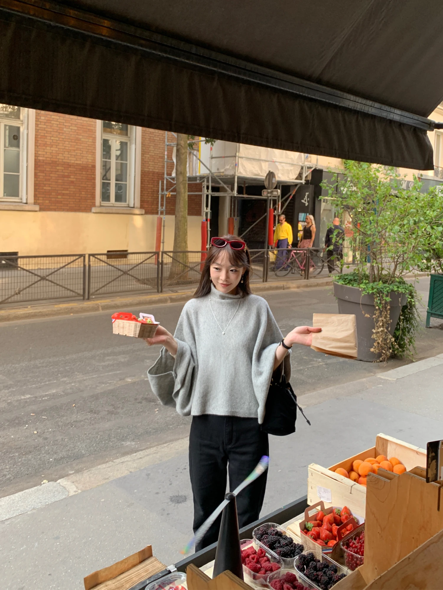 

Ele Women's Knitted Cowl Ne Sweater oulder awl Design Sensation Top Woolen ort Sve round Collar Autumn Faion