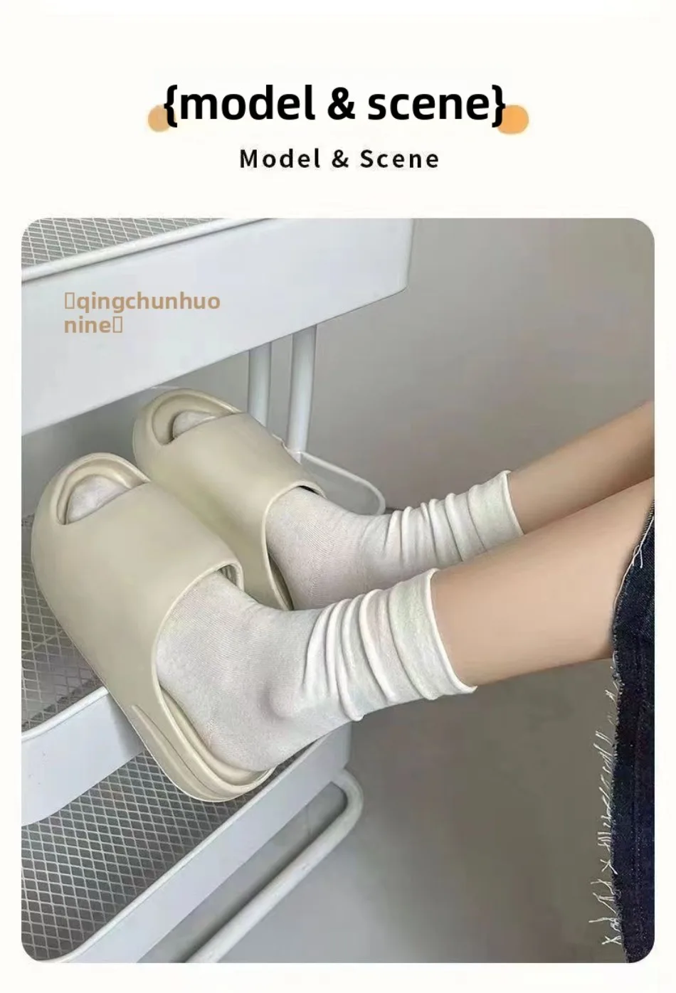 5 Paar Damensocken, mittlere Röhre, gestapelte Socken, einfarbig, flacher Boden, lässige Socken, schwarze und weiße Frühlings- und Herbstsocken – Detail 3