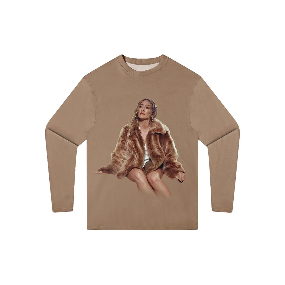 Hilary Duff Roommates Long Sleeve Tees Short Sleeve Summer Loose T-shirt Graphic Full Print Merch Women Men Clothing Unisex Tops