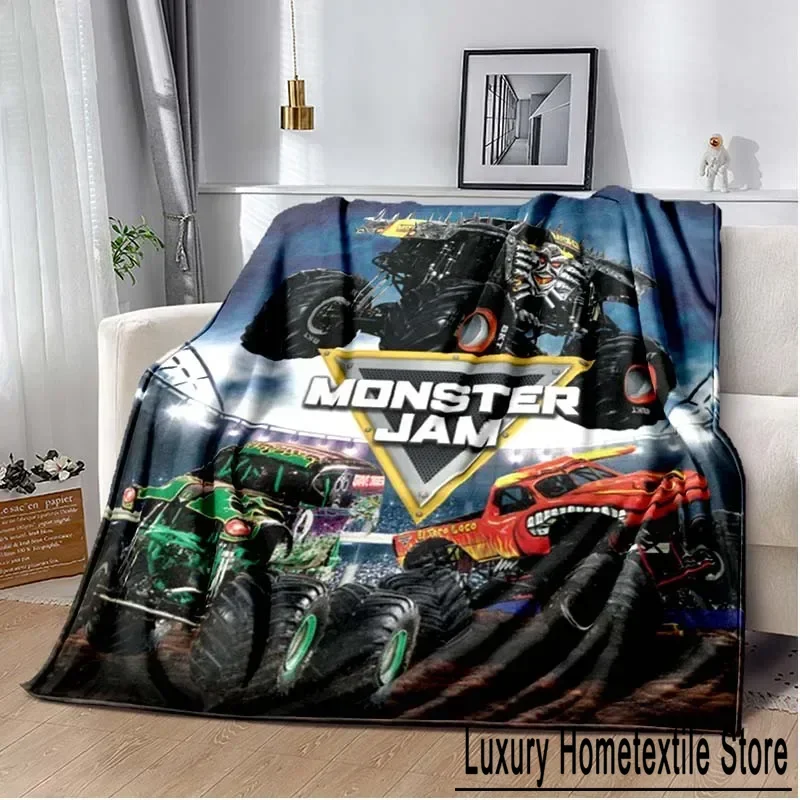 Monster Jam Grave Digger Truck Hot Wheels Sofa Blanket Lightweight Warm Insulation Blanket Bed Office Car knee padsThrow Blanket