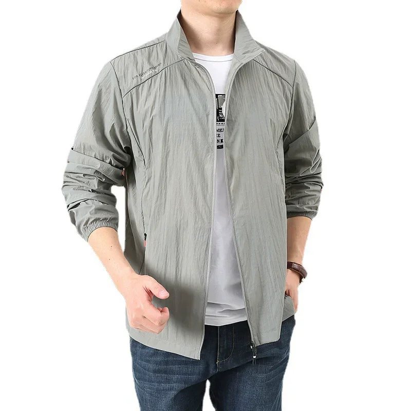 Spring Summer Quick Drying Breathable Jacket Man Ultra Thin Sunscreen Casual Skin Coats Fishing Climbing Hiking Anti Uv Outwear