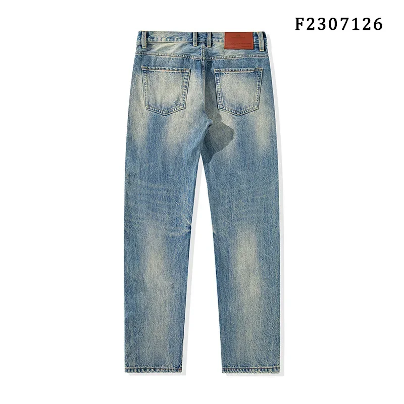 Mens Pant  Autumn and Winter Micro Spring Water Washed Retro American Retro Small Straight Men's Jeans