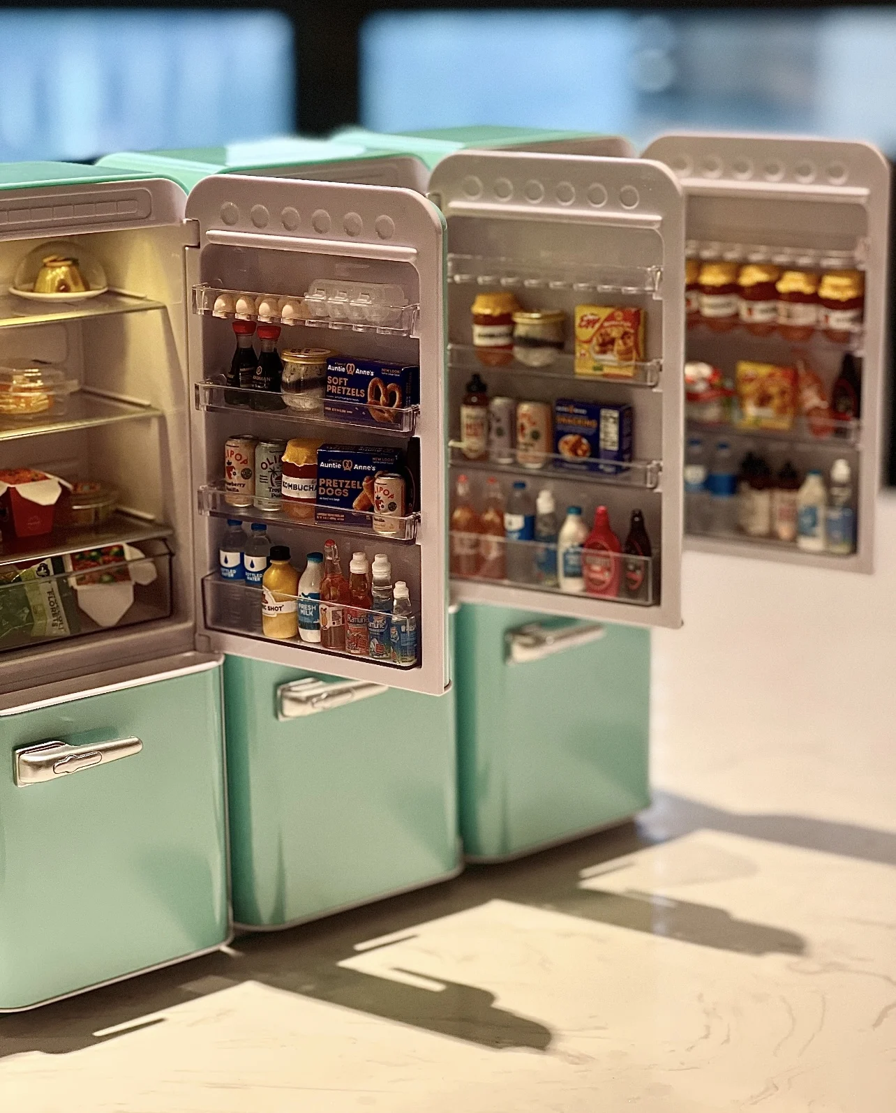 Mini Brands Fill The Fridge Blind Box Miniature Food Collectible Toys Mini Refrigerator Playset Kids Birthday Gift - view 3