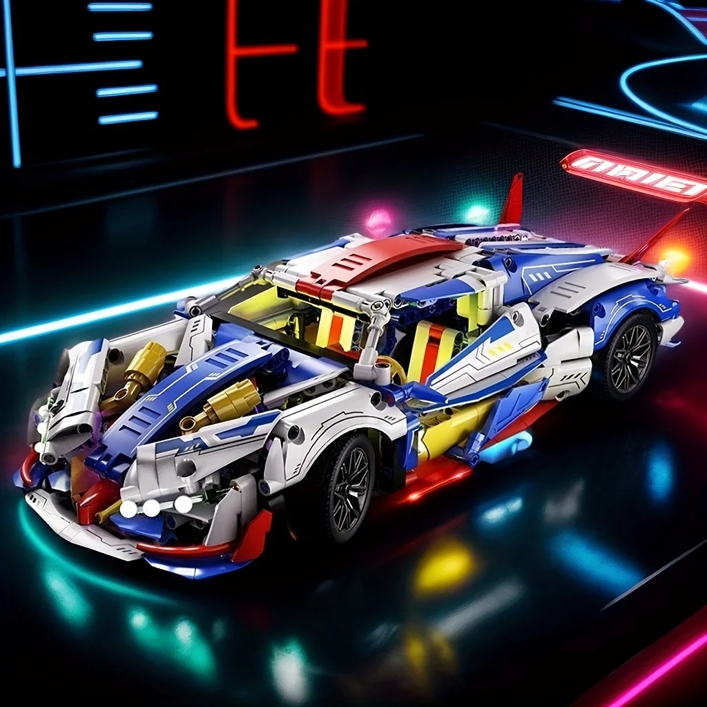 

Supercar building block set, helios racing car model, perfect gift for birthday, Christmas, Halloween, New Year party