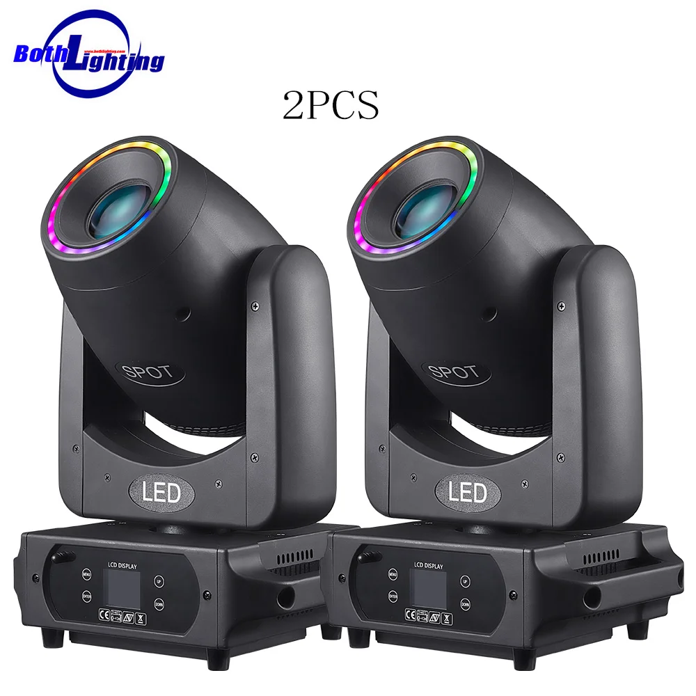 Both Lighting 2PCS Wireless DMX 100W Moving Head Spot Light Wedding Battery Moving Lamp Cordless DJ Stage Lights