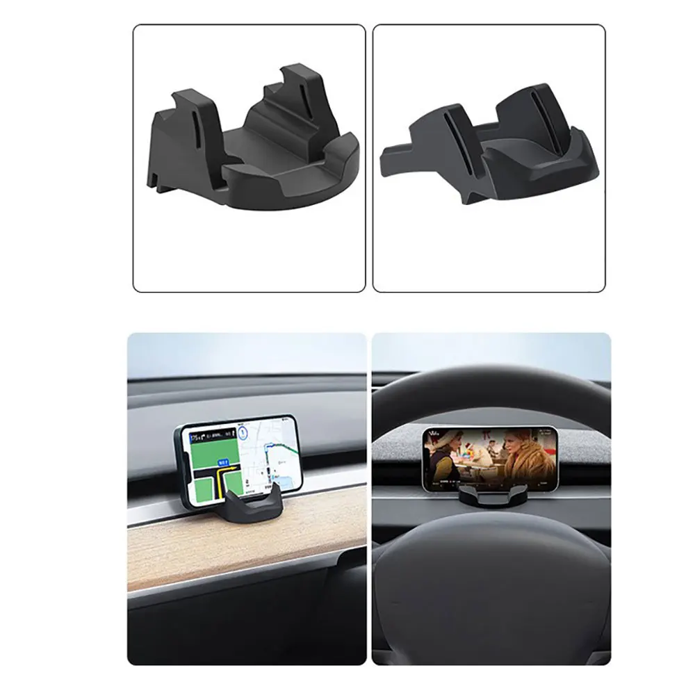 

for Tesla Model 3 Y Liquid Silicone Rubber Car Phone Holder No Trace Clip-on for Dashboard Air Vent