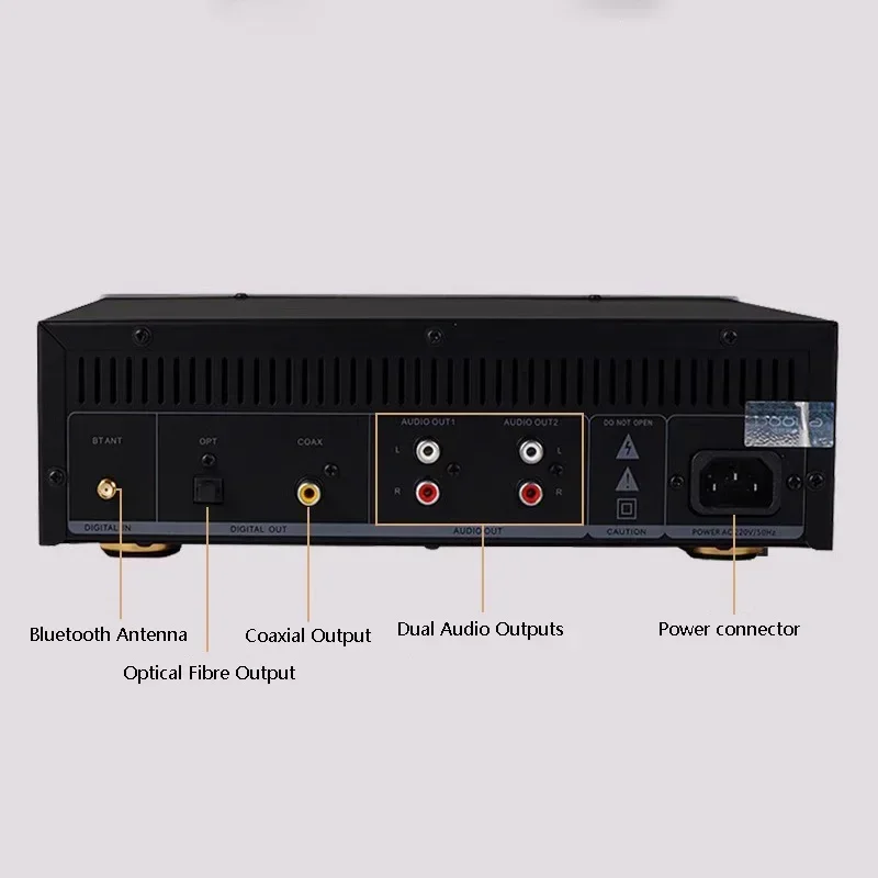 Lecteur de musique numérique HIFI sans perte, AK4493EQ, radiateur Bluetooth 5.0, prise en charge 64 bits, 384KHz, DSDMatte, décodage de musique sans perte, coloré