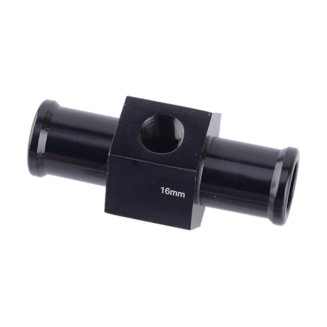 16mm Black Car Water Temp Temperature Gauge Sensor Joint Pipe Radiator Hose Adapter 1/8'' NPT With Clamp