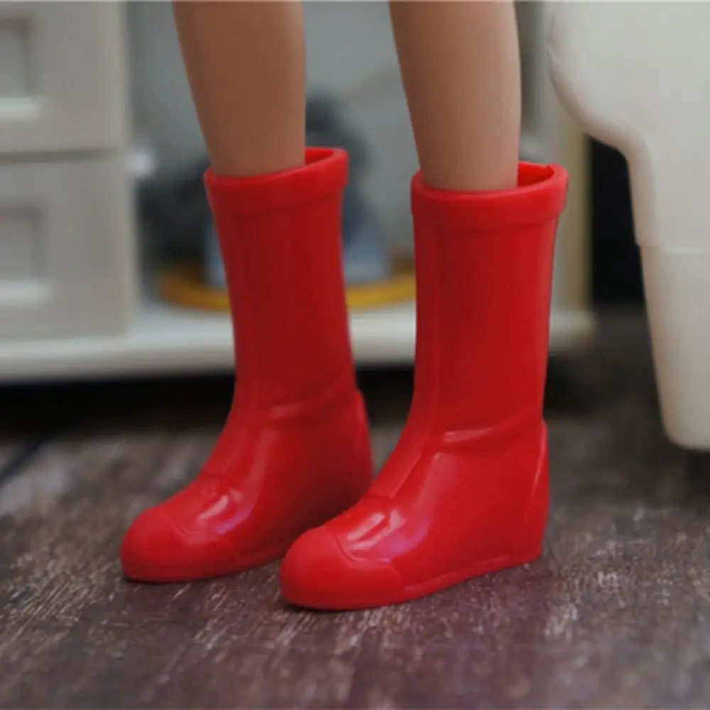 30cm Doll Foot Length 2cm Female Fashion Long Knees Boots Hero Dolls Boot Doll Shoes Accessories