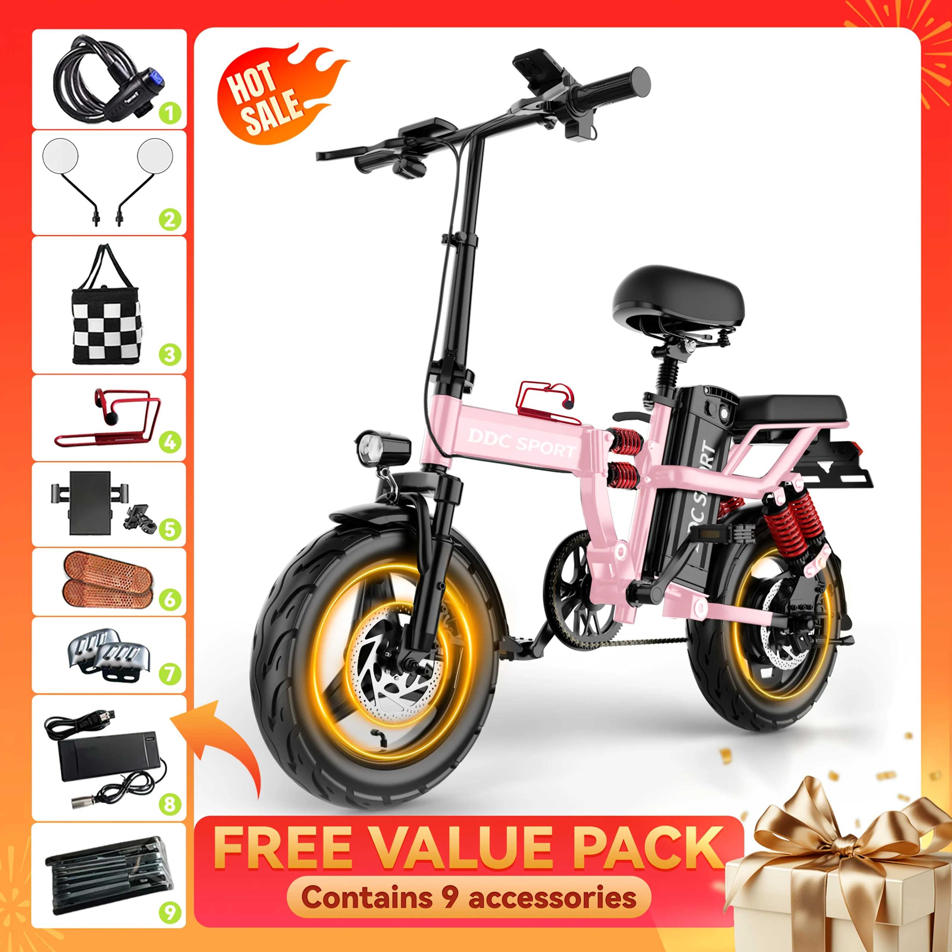 

Adult Folding Electric Bike, (960Wh) 700W Peak Motor, 35 Miles Range, 20MPH Commuter E-Bike with 48V 20AH Removable Battery, 330