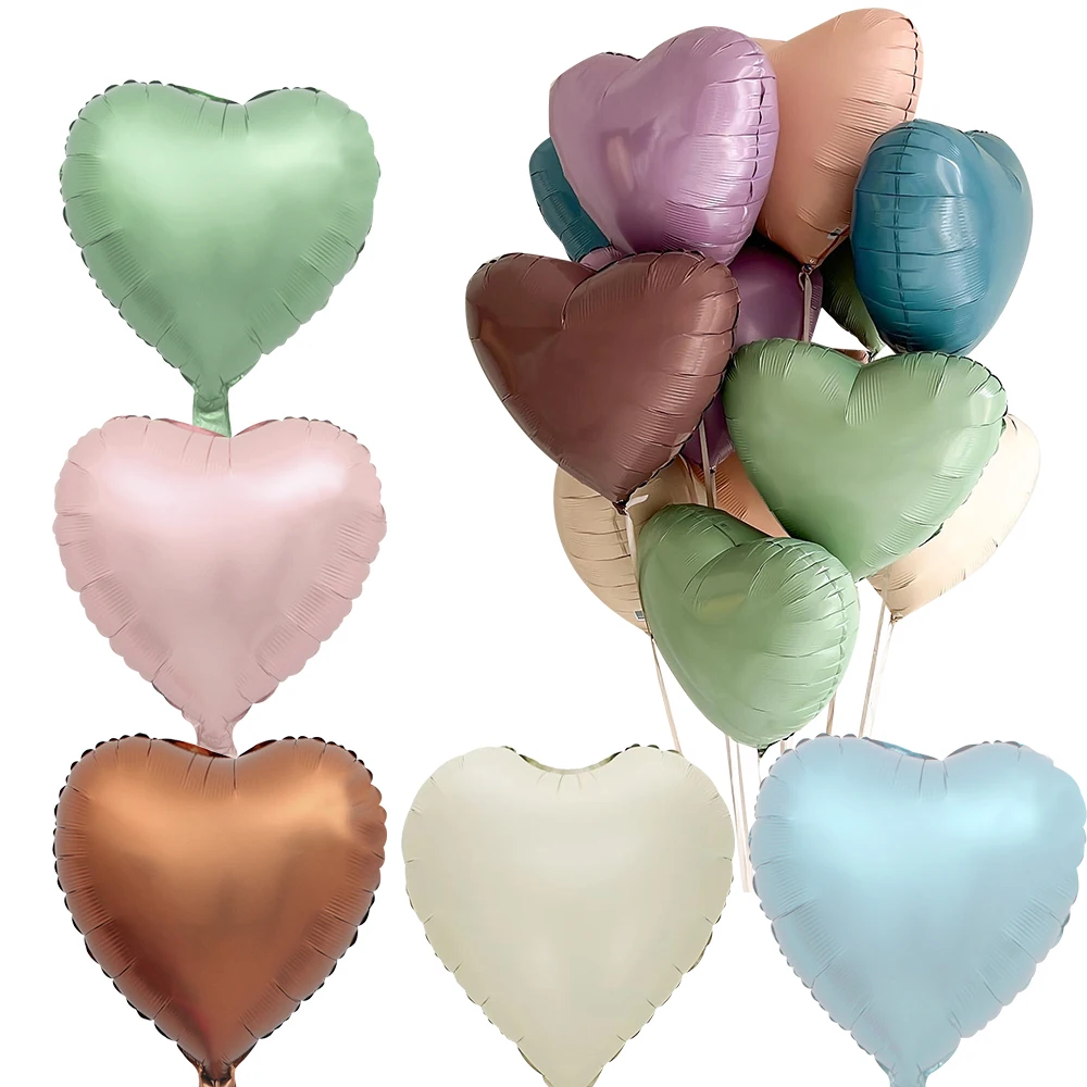 3/5 stücke 18 Zoll Herz Stern Folie Luftballons Vintage rosa beige Luftballons für Baby party alles Gute zum Geburtstag Hochzeit DIY Party Dekorationen
