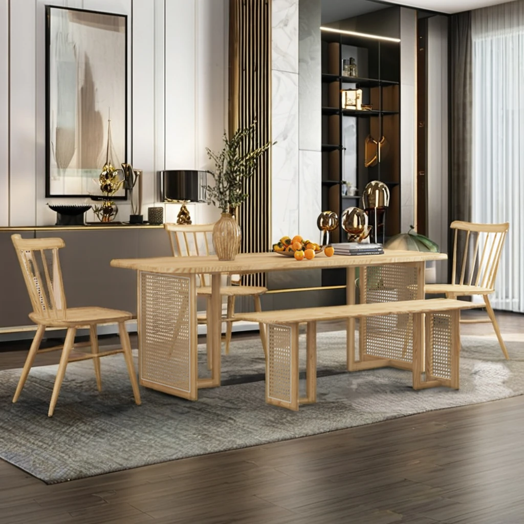 

L # Основание обеденного стола из цельного дерева, современный минималистичный дизайн для домашнего декора, квадратные журнальные столики для мебели для гостиной