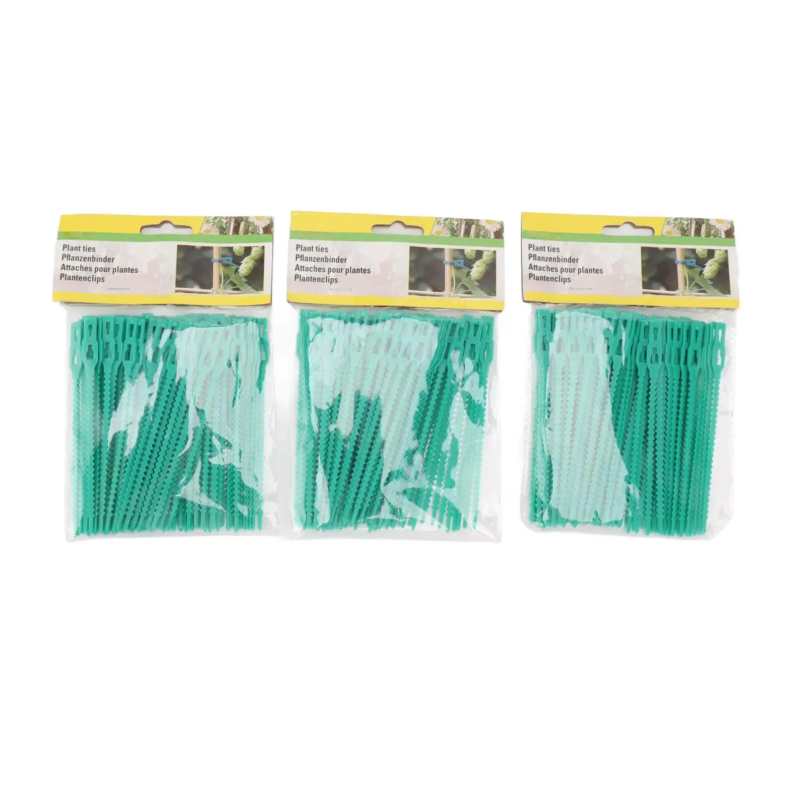 Reusable Zip Garden Support Ties - 13cm Plant Vine Holders, Durable Plastic Set for shrubs and Plants