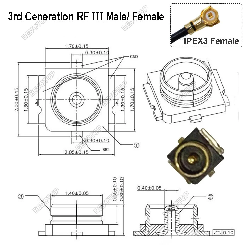 100PCS Single End IPX IPX1Male/Female to Solder Open End Cable RF1.13 Ufl Pigtail for WIFI 3G 4G 5G Antenna Receiver Extension