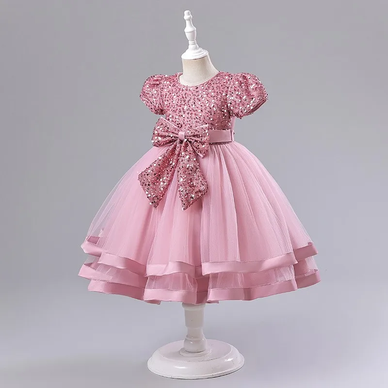 

Girls' dress dress High-end runway children's wedding dress Princess Pompadour dress