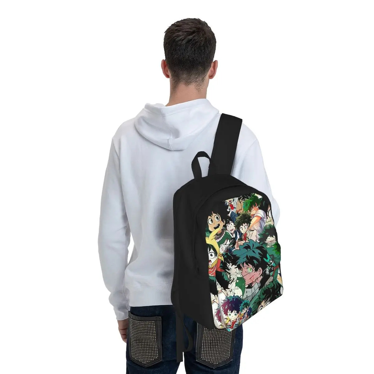 My Hero Academia-Mochila 3D informal para mujer, bolso de hombro para ordenador portátil, para estudiantes, Boku No Hero Academia