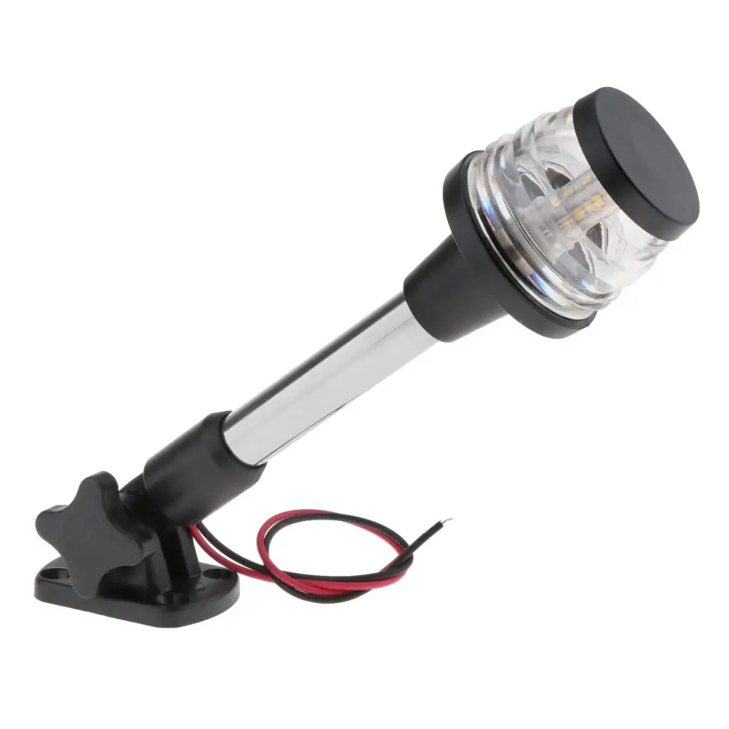 Luz LED para ancla de barco, 9 pulgadas, 360 grados, navegación plegable