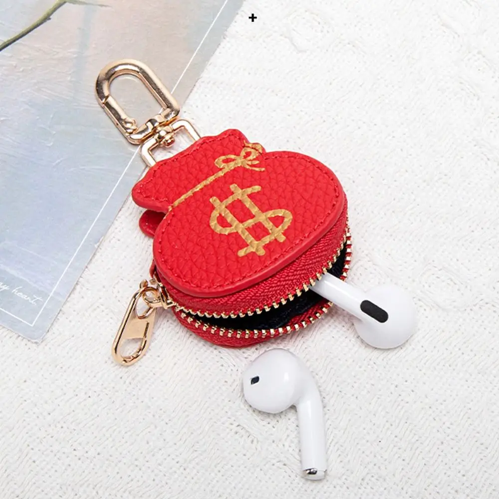 

Portable Cute Panda Keychain Zipper Coin Bag Earphone Bag Wallet Keychain Money Bag Keychain Female