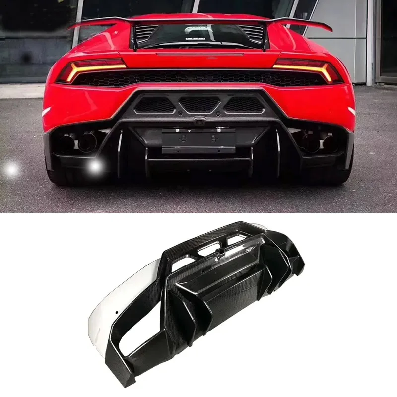 V Style Dry Partial Carbon Fiber Car Rear Bumper for Lambo Huracan LP610 Popular  2014+