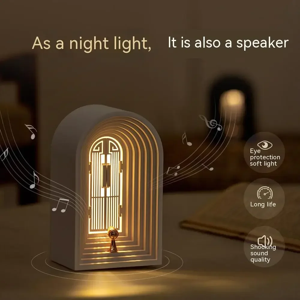 Usb Stepless Dimmen Smart Touch Nordic Led Nachtverlichting Met Bluetooth 5.1 Retro Draadloze Muziekspeler Decoratie Tafellamp