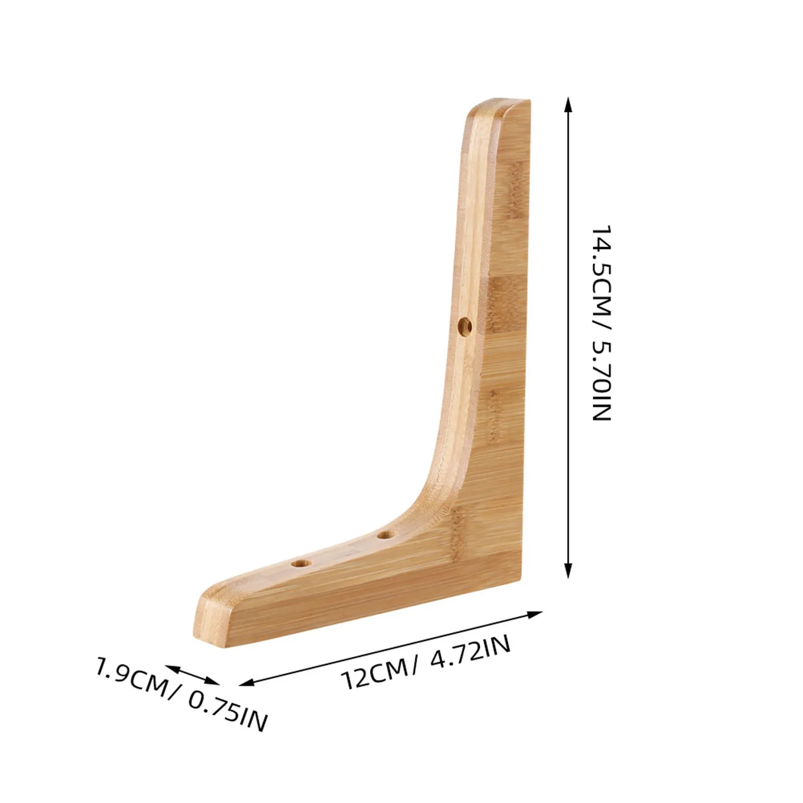 2Pcs Shelf Bracket Heavy Duty Wall Shelf Support Bracket for Living Room Bedroom Kitchen Display Storage