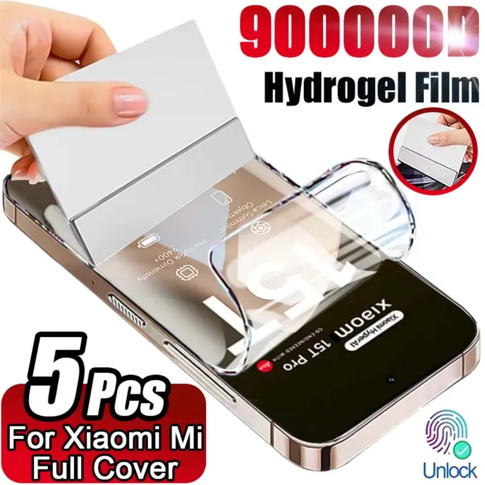 5 Piezas Película de Hidrogel HD para Xiaomi Mi 15T Pro 14T 13T 12T 11T 10T Note 10 Protector de Pantalla 17 Pro Max 15 14 13 12 11 10 ultra Lite