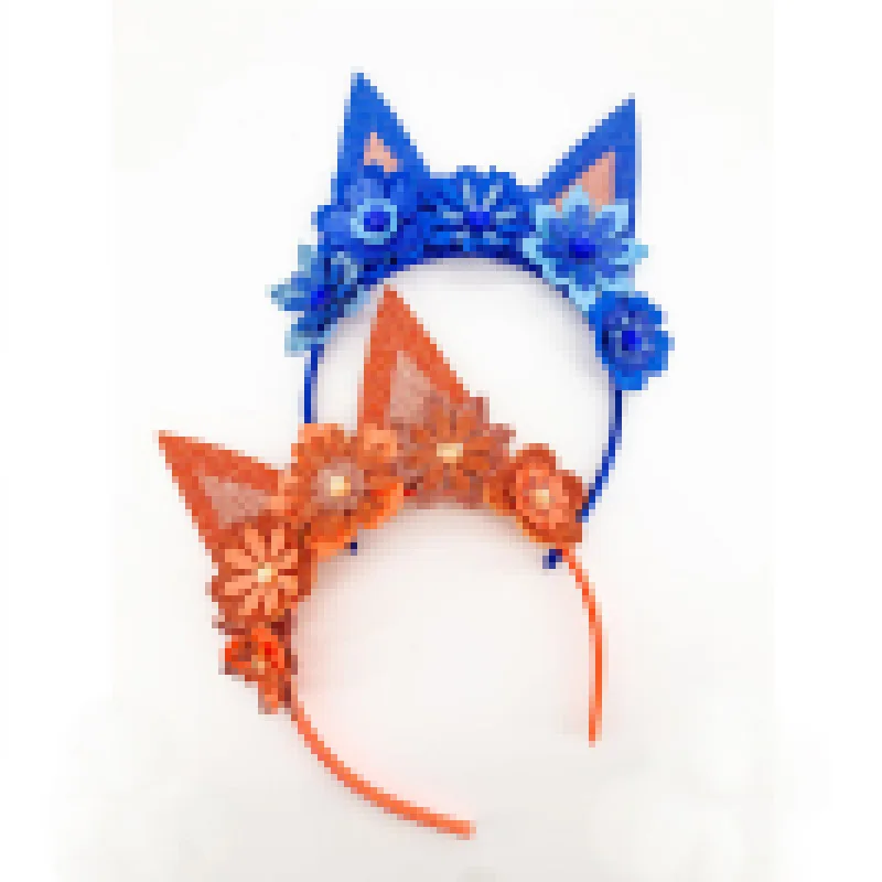 

Blueys Cute Dog Ears Headband with Flower Decor Children's Daily Dress Up Hair Accessories Kids Cosplay Headwear