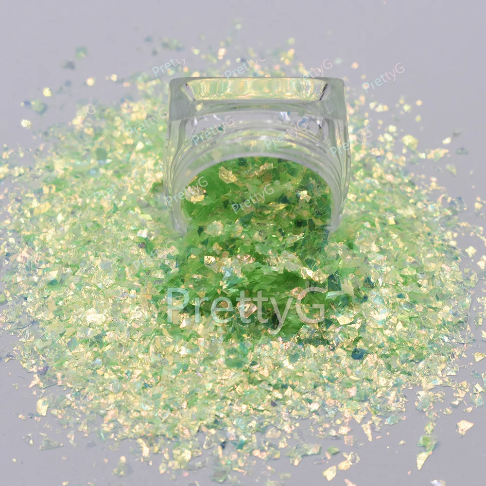 PrettyG 1 scatola di paillettes glitterate a forma di ombre irregolari per resina fai da te, creazione di arte artigianale, trucco per unghie, decorazione, accessori CS