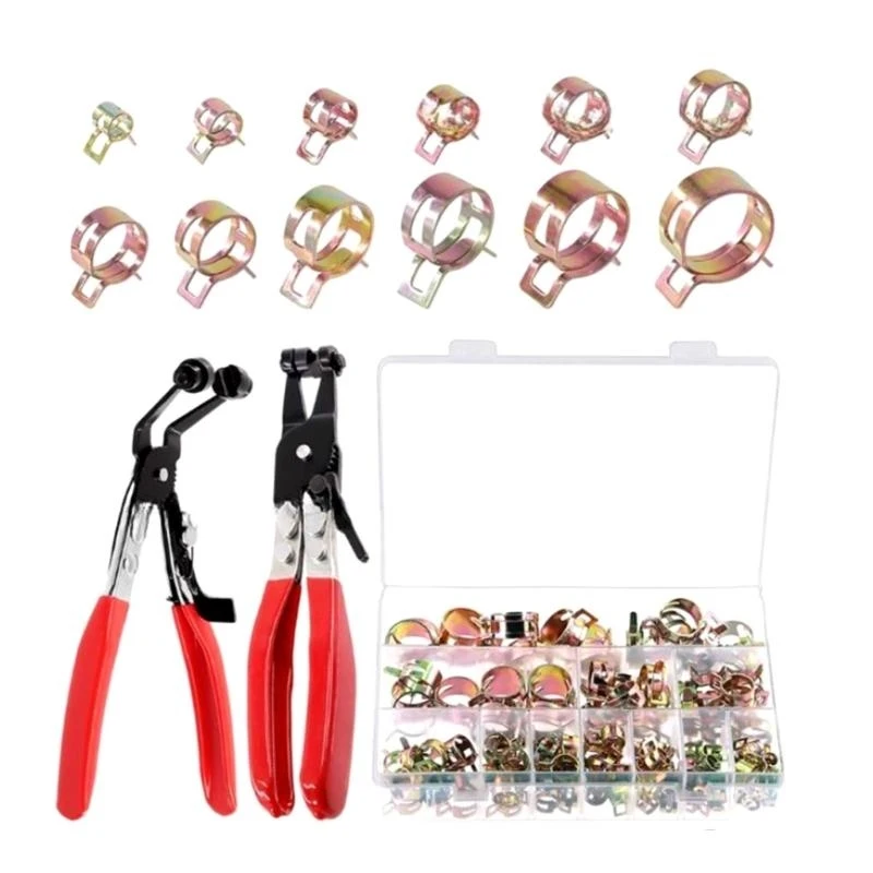 

122pcs Spring Steel Pipes Clamps for Industrial and Automotive Daily Use