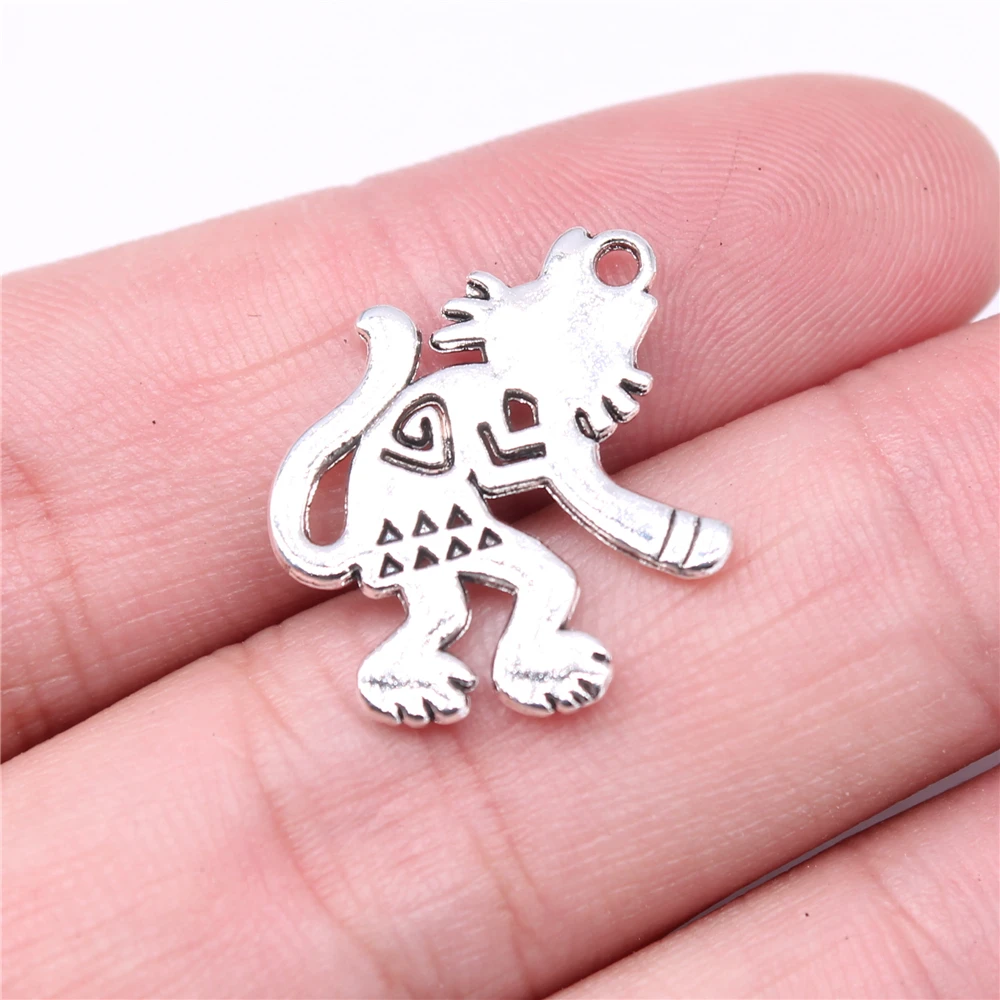 20pcs Charms 24x19mm Demon Charms For Jewelry Making DIY Jewelry Components Antique Silver Plated Alloy Charms Pendant