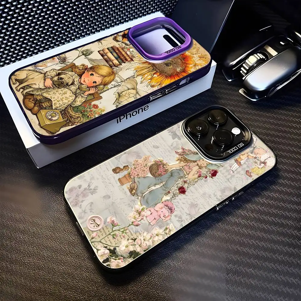 

Sweet S-Sarah Kay Girl Phone Case For iPhone 16,15,14,13,12,11,Mini,Pro,MAX Purple Matte Shockproof Cover
