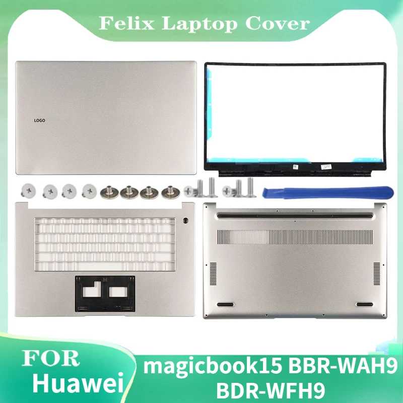 New For Huawei magicbook15 BBR-WAH9 BDR-WFH9 LCD Back Cover /Front bezel /Upper cover /Bottom cover,Silver