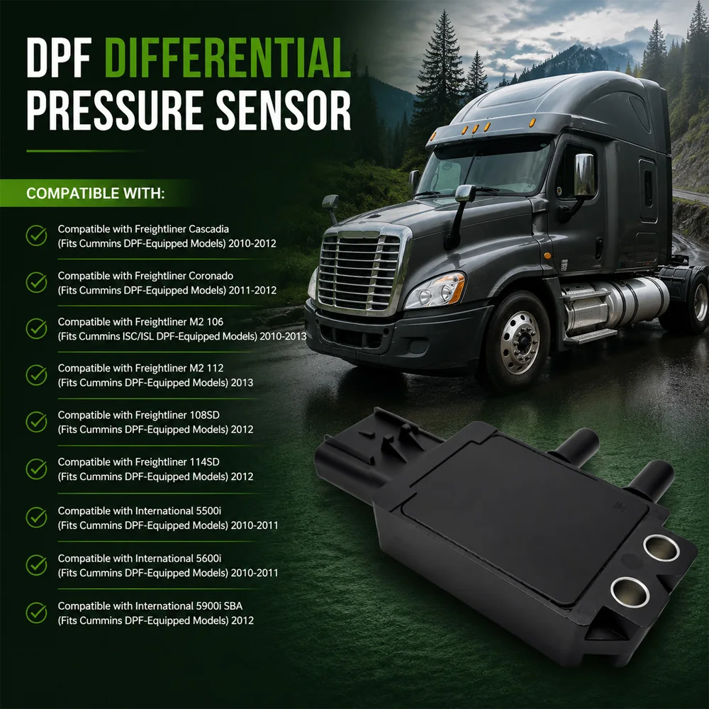 For Freightliner Cascadia Coronado 108SD 114SD International Differential Pressure Sensor 4307786 2871960 9047127 1818119PE